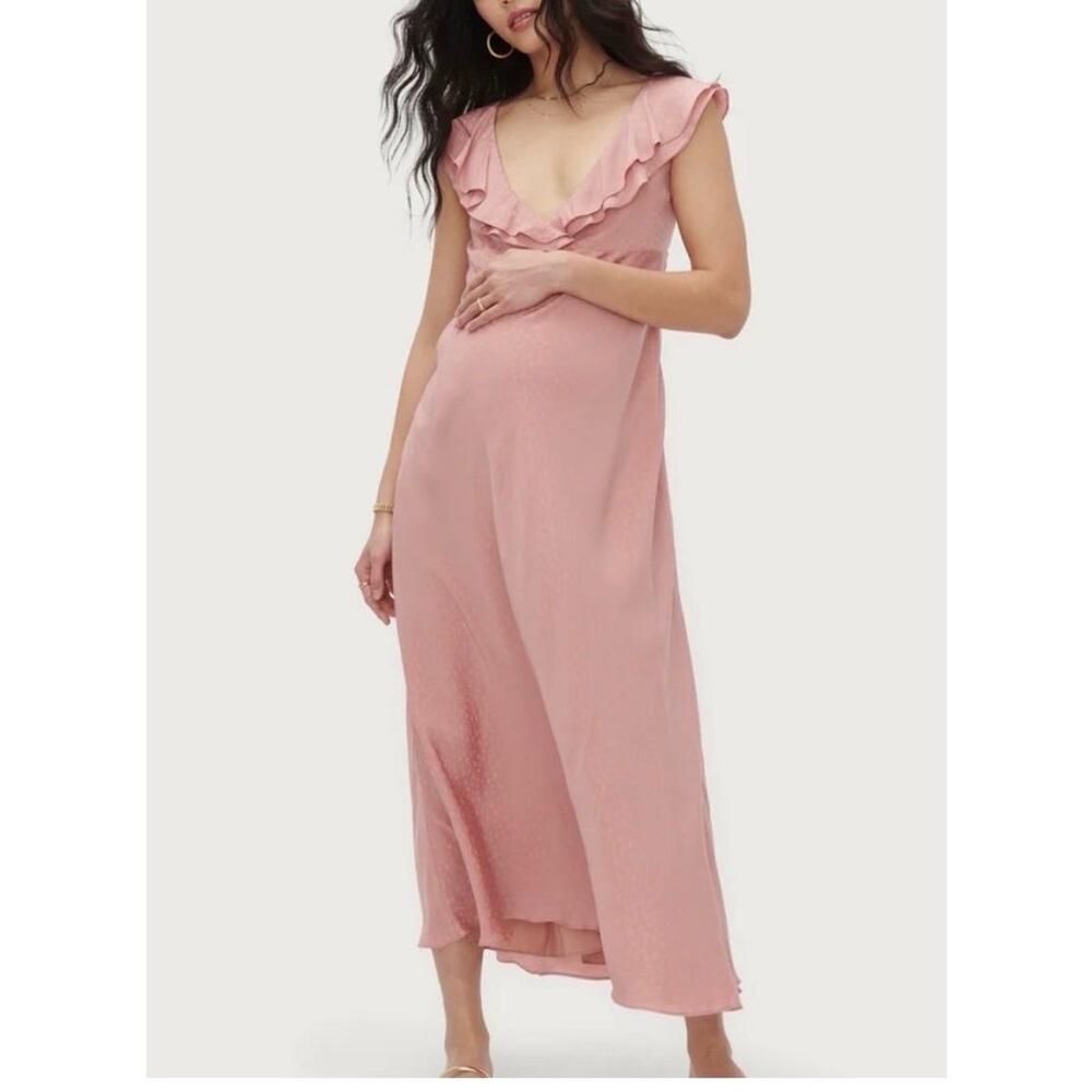 NWT HATCH  The Emily Midi Maternity Dress - Blush Floral Size 2  M 8/10